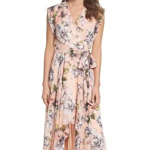 Eliza J Ruffle High/Low Maxi Dress - Size 6